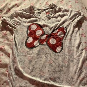 Minnie Mouse red bow top